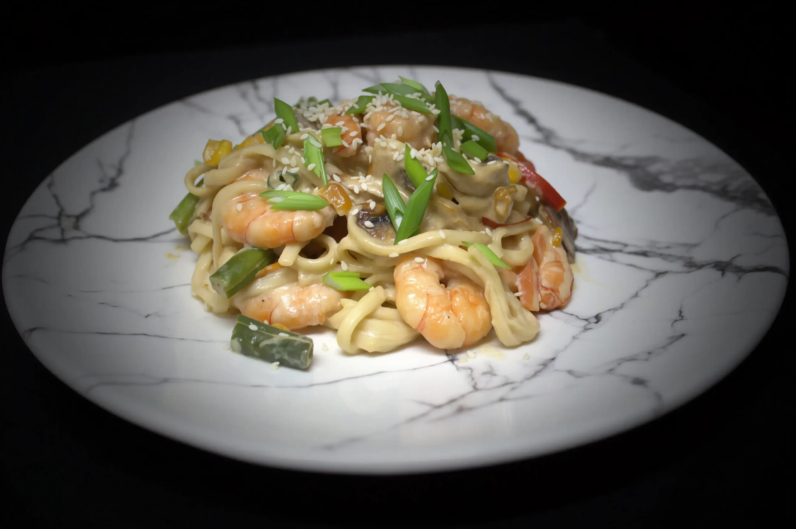 WOK креветка в сливочном соусе